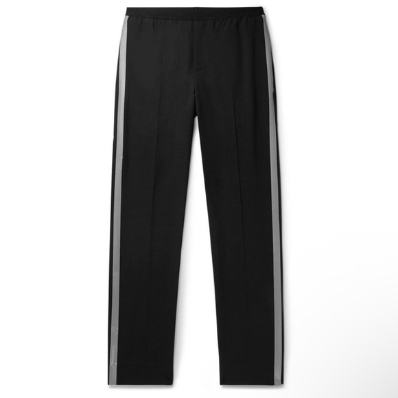 Helmut Lang Reflective-Trimmed Stretch Italian Wool Trouser Black Small - Picture 3 of 9